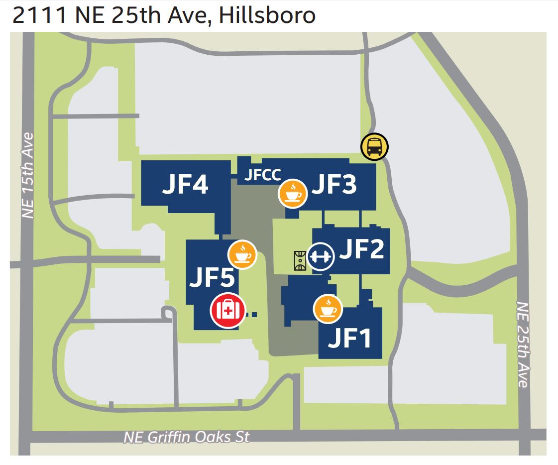 Intel Ronler Acres Campus Map